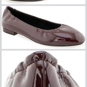Aerosoles Patent Leather Merlot Crinkle Women's Ballet Flats